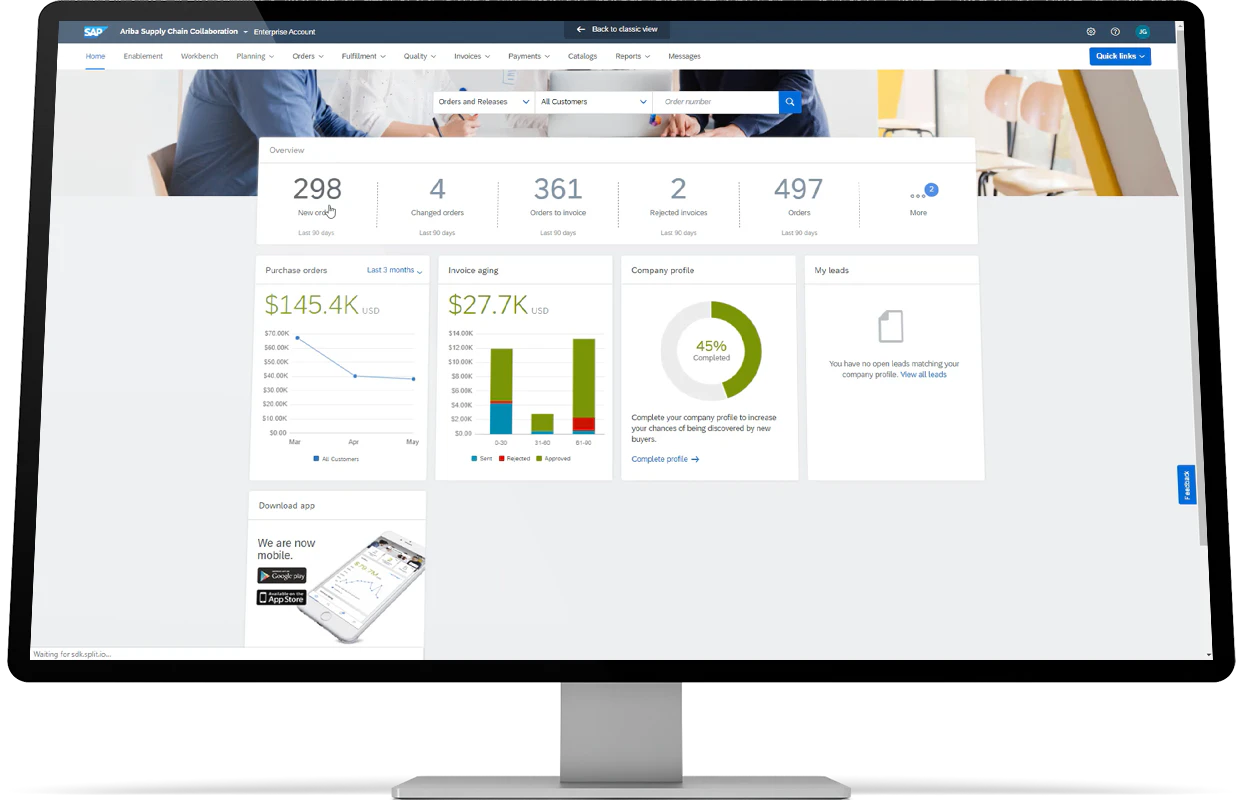 screenshot of SAP Ariba